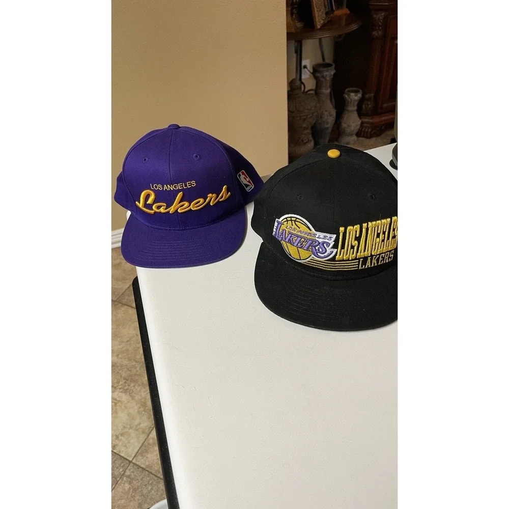 Los‎ Angeles Lakers Snapback Hat Lot Adidas Draft Cap New Era Vintage Style
